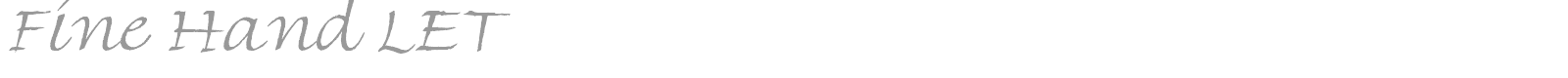 Fine Hand LET font preview